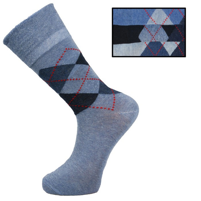 Men's Comfy Cotton Loose Top Socks Independence