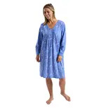 Ladies Floral Jersey Long Sleeve Nightdress