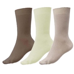 Women's Cotton Rich Loose Top Socks, Dark Mix (Pack of 3 Pairs)