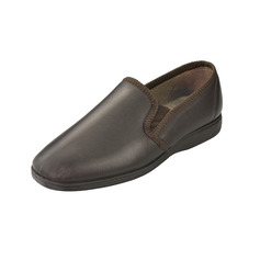 Men's Leather Slip on Slippers