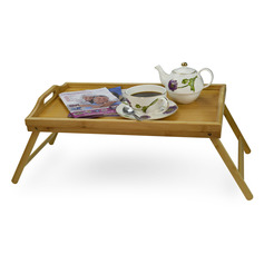 2-in-1 Wooden Bed Table and Tray