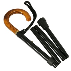 Traditional Folding Stick With Crook Handle