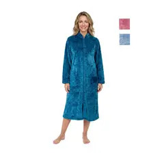Ladies Zip-Up Fleece Housecoat